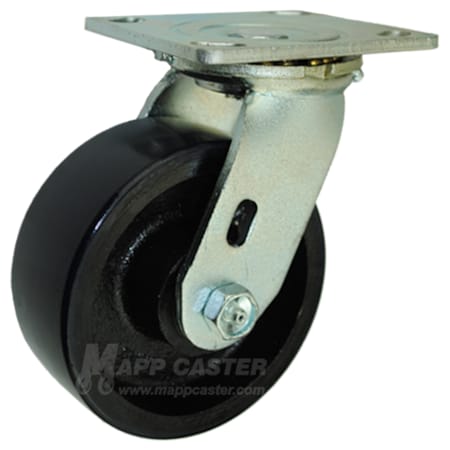 Mapp Caster 5"X2" Polyurethane on Iron Wheel Swivel Caster - 1,250 Lbs Capacity 146UIRB520S